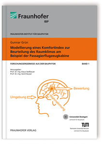 Buch: Modellierung eines Komfortindex zur Beurteilung des Raumklimas am Beispiel der Passagierflugzeugkabine