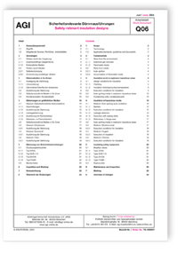 AGI Arbeitsblatt Q 06, Juni 2024. Sicherheitsrelevante Dämmausführungen / AGI Work Document Q 06, June 2024. Safety-relevant insulation designs