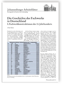 Die Geschichte des Fachwerks in Deutschland. 1. Fachwerkkonstruktionen des 13. Jahrhunderts