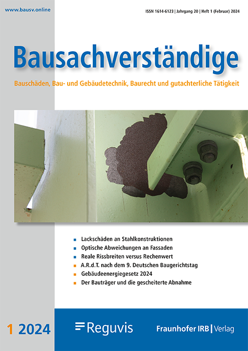 Cover der Zeitschrift Bausachverstaendige